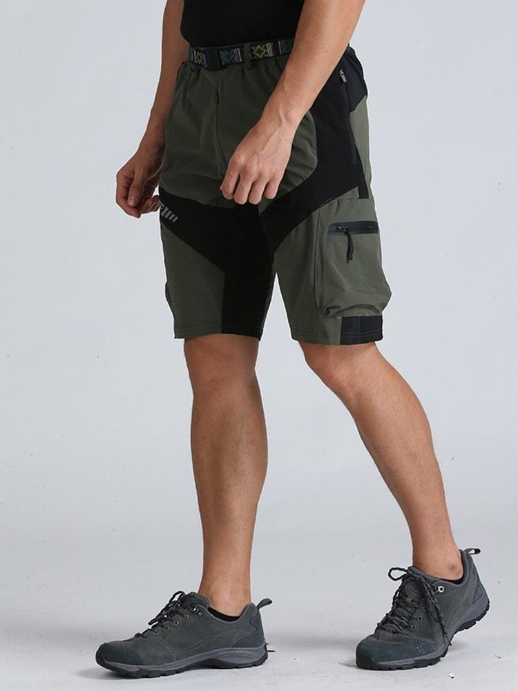 Shorts Cargo Com Estampa De Bloqueio De Cores Masculinas Desgaste Exterior Light Weight