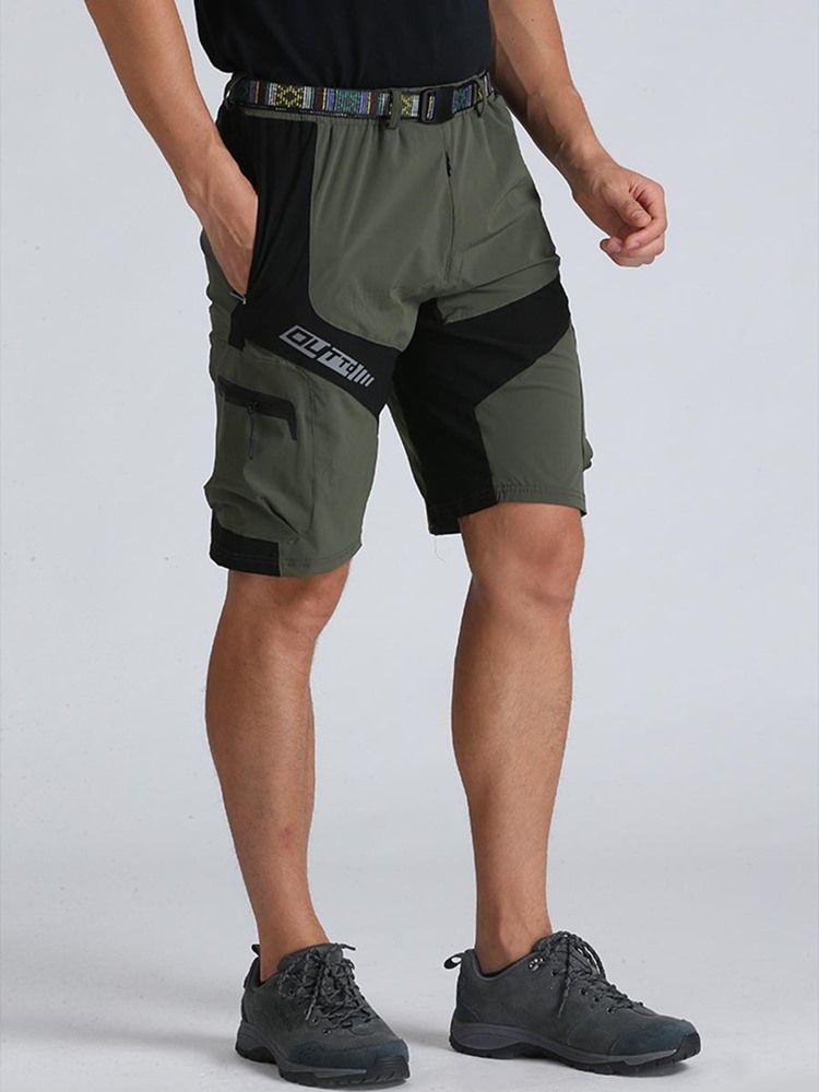 Shorts Cargo Com Estampa De Bloqueio De Cores Masculinas Desgaste Exterior Light Weight