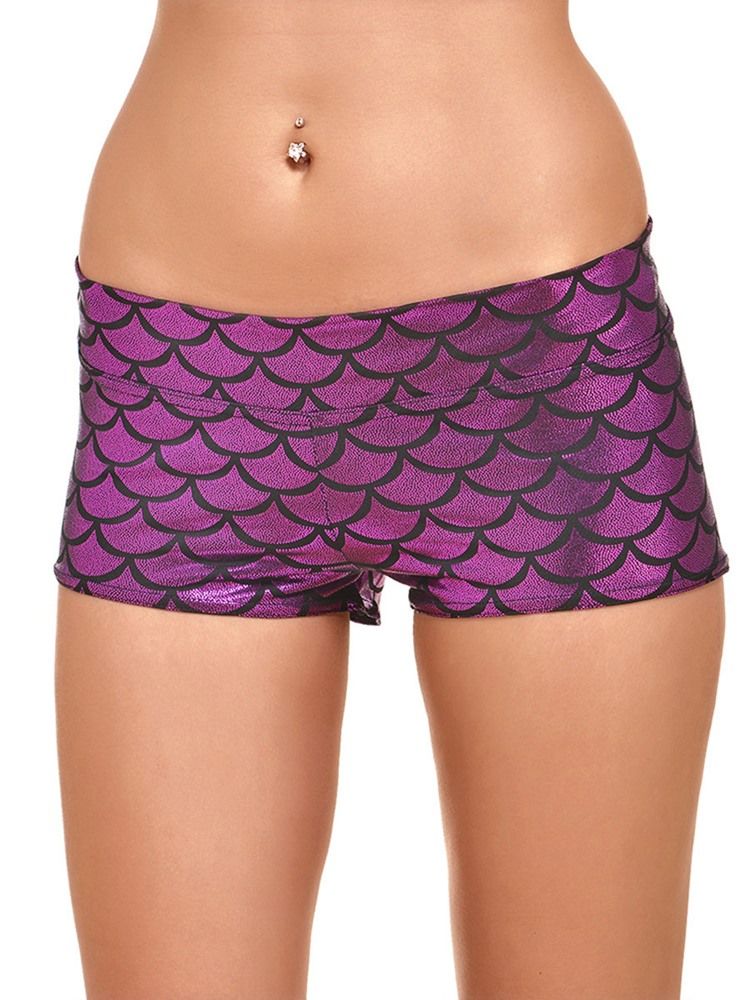 Shorts Femininos De Poliéster Estampado Anti-suor Feminino