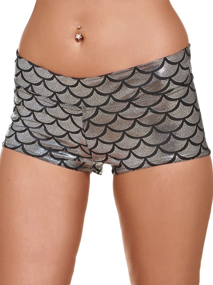 Shorts Femininos De Poliéster Estampado Anti-suor Feminino