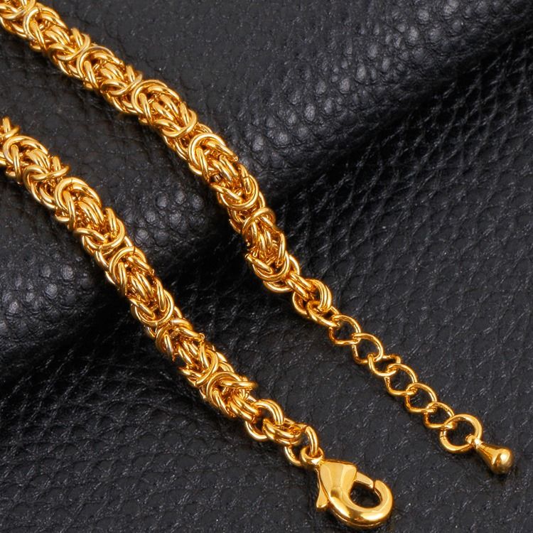 Pulseira De Banho De Ouro Twist18k Para Homens