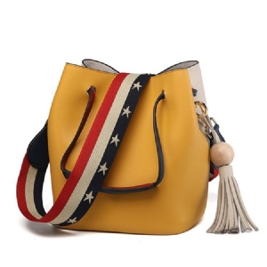 Bolsa Casual Com Tassel Em Bloco