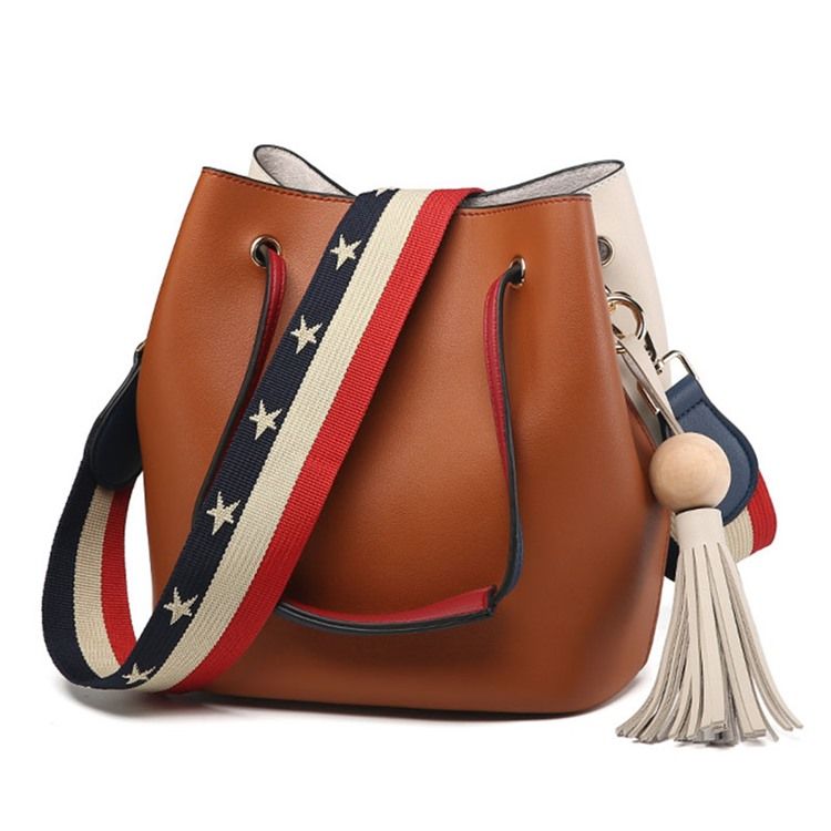 Bolsa Casual Com Tassel Em Bloco