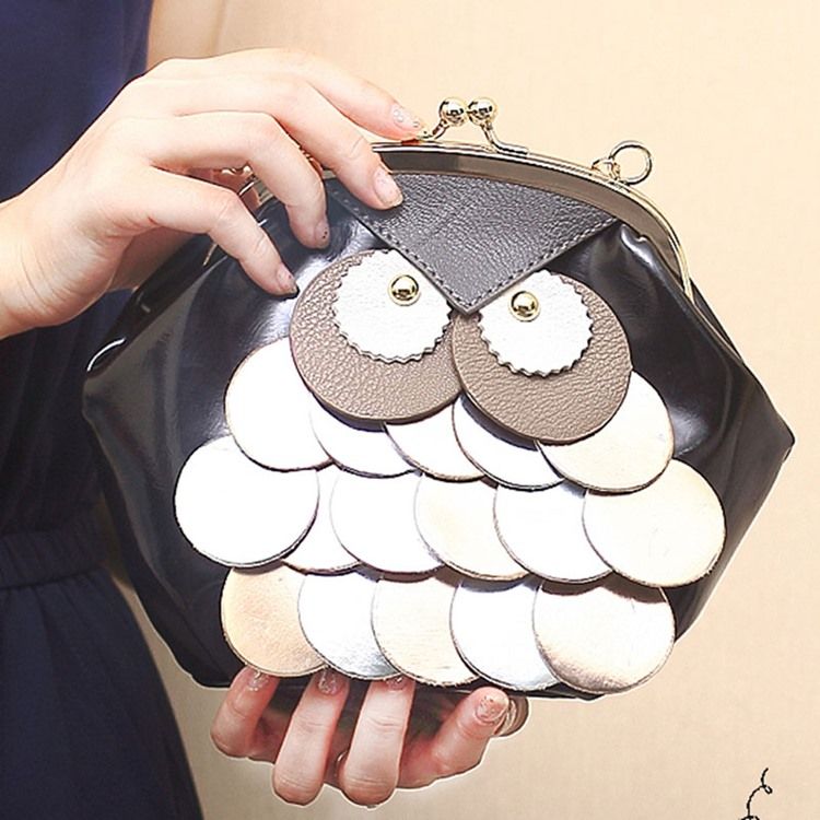 Bolsa Crossbody Com Corrente Com Design Novelty Owl