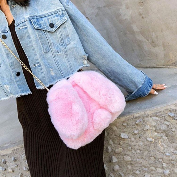 Bolsas Crossbody Animal Com Corrente De Pele Falsa