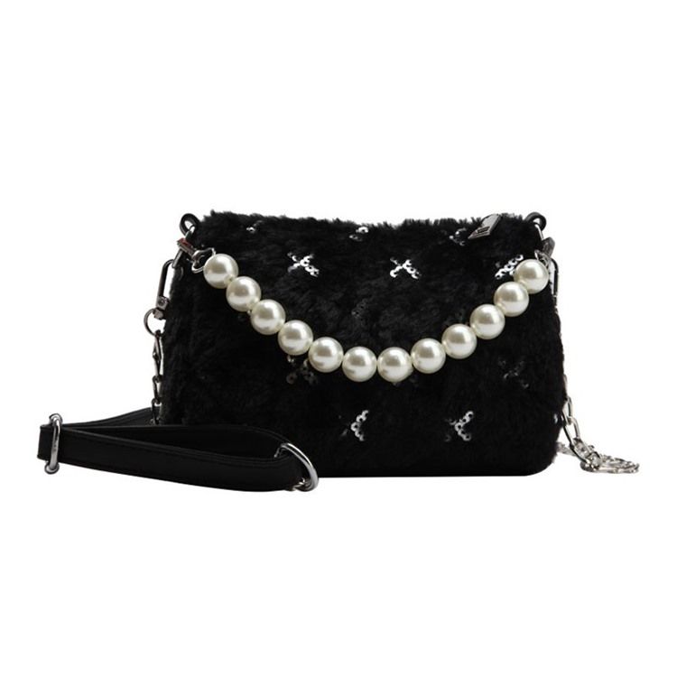 Bolsas Crossbody Circulares De Inverno Com Corrente De Pu