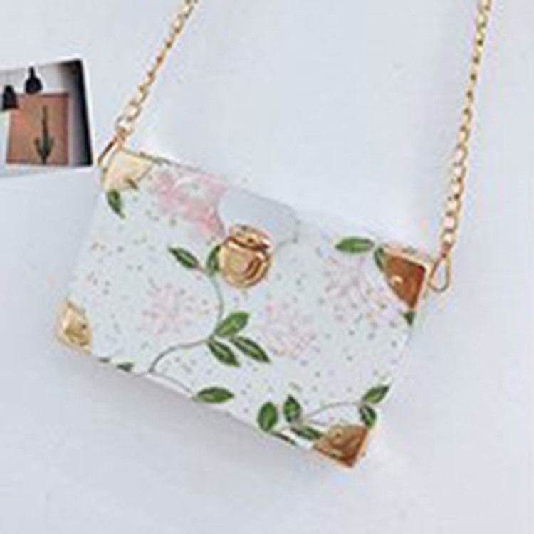 Bolsas Crossbody Com Abas Florais De Pu Com Bordados