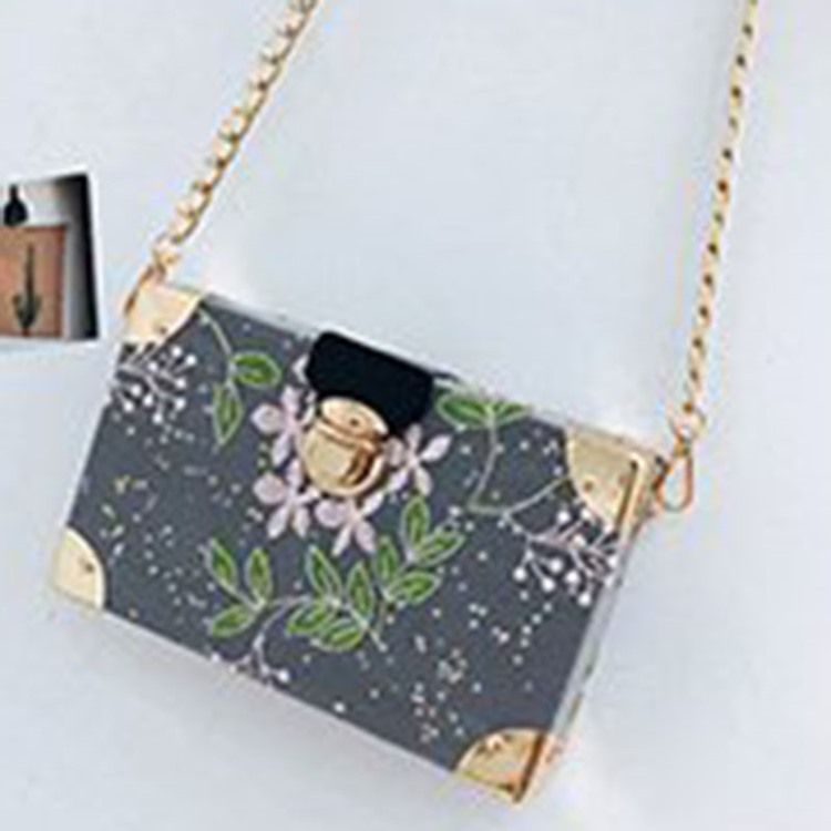 Bolsas Crossbody Com Abas Florais De Pu Com Bordados