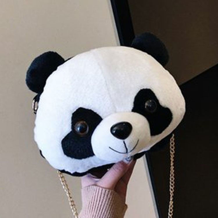 Bolsas Crossbody Com Corrente De Poliéster Panda