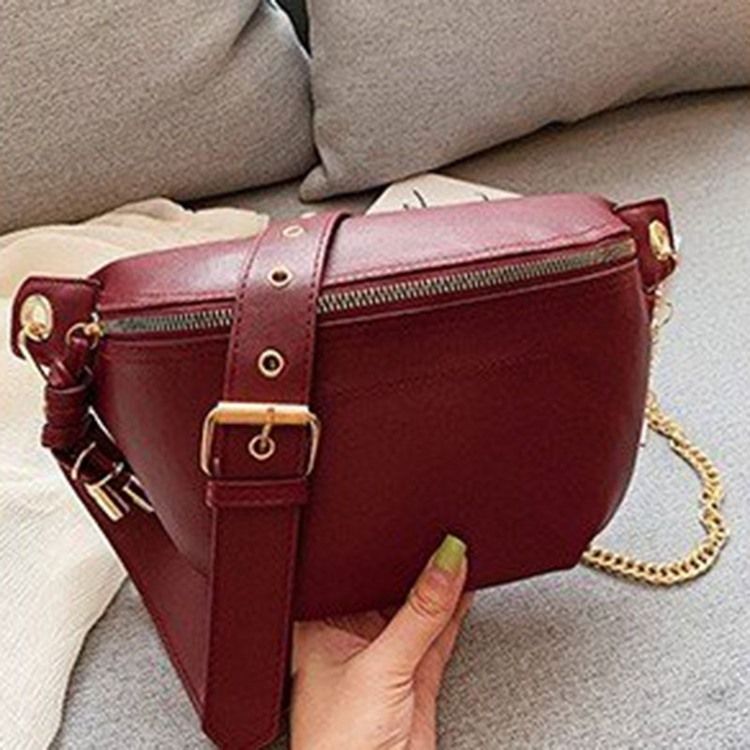 Bolsas Crossbody Com Zíper Simples