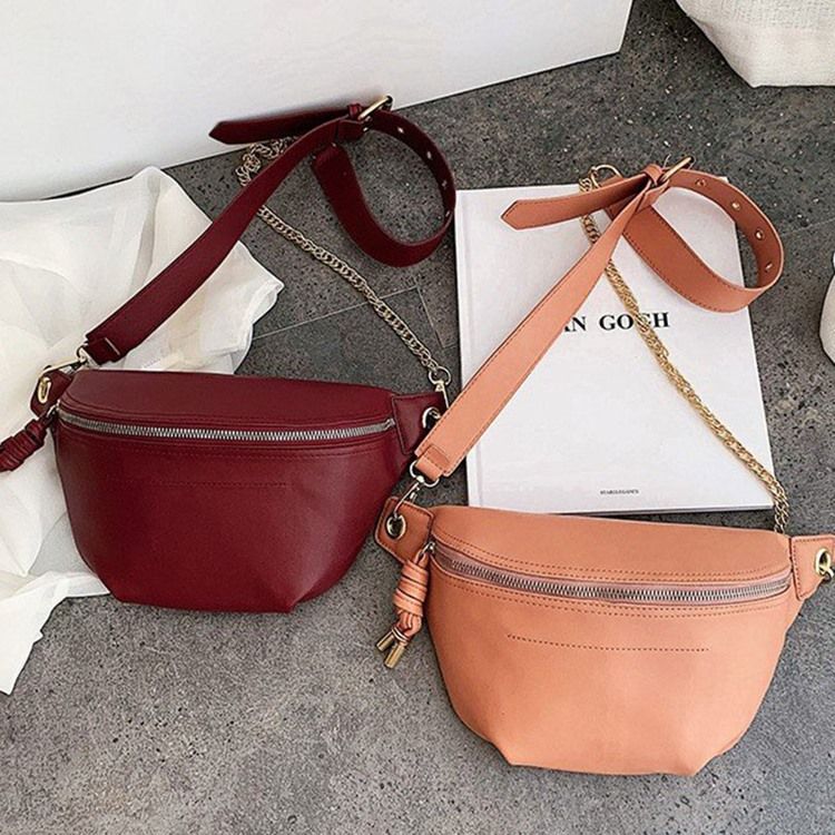 Bolsas Crossbody Com Zíper Simples