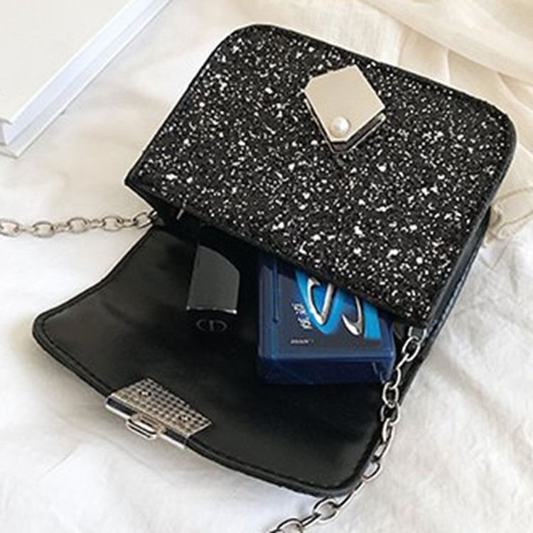 Bolsas Crossbody Pu Sequin Flap