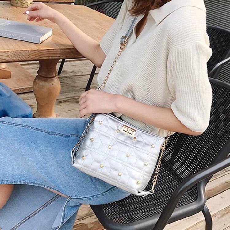 Bolsas Crossbody Retângulo Com Bloqueio Xadrez