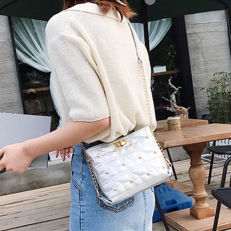 Bolsas Crossbody Retângulo Com Bloqueio Xadrez