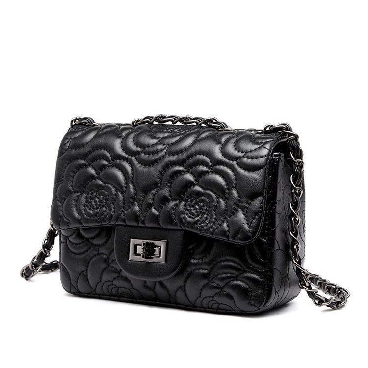 Bolsas Crossbody Retângulo Em Pu Floral Com Relevo