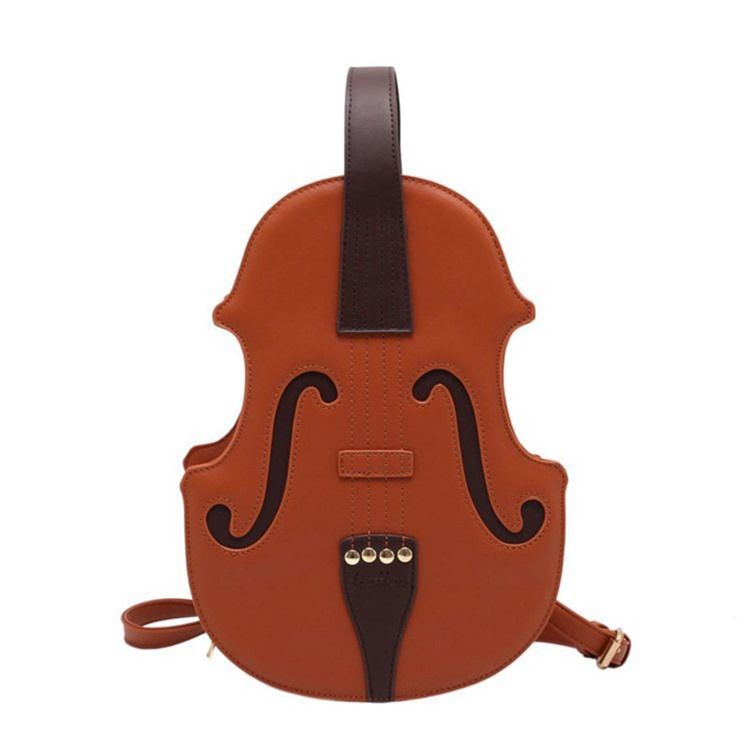 Mochilas Color Block Pu Para Guitarra