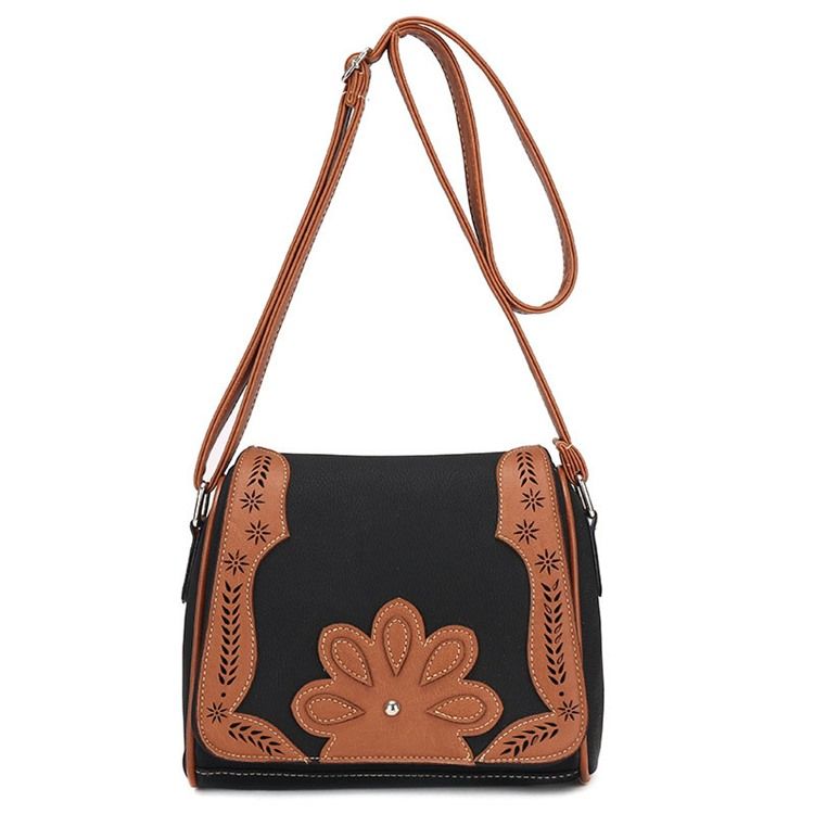 Saco Crossbody Com Decoração Floral Em Forma De Travesseiro Vintage