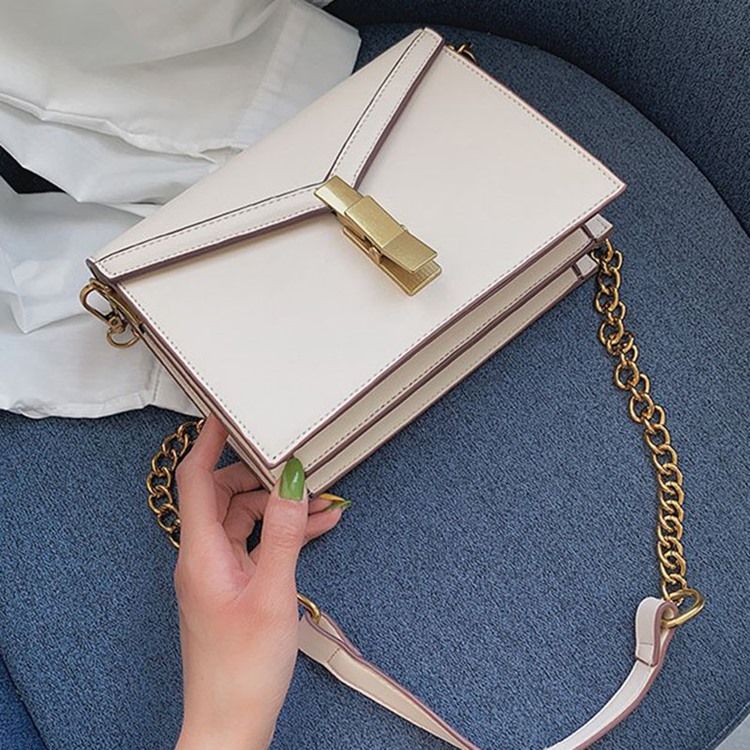 Saco Crossbody Com Envelope De Fio Pu Simples