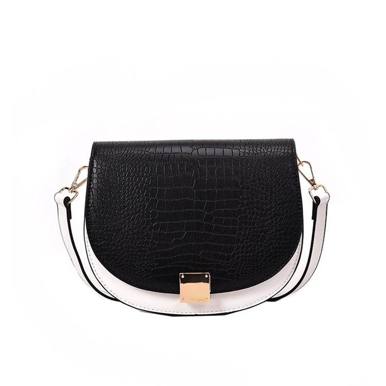 Saco Crossbody De Dois Tons Com Selim Pu