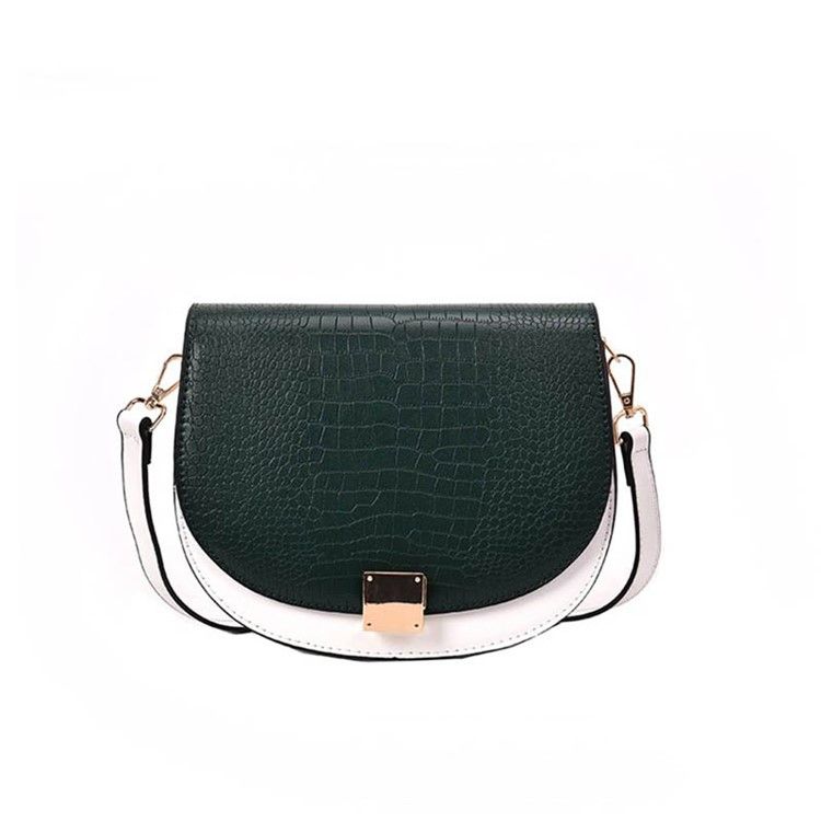 Saco Crossbody De Dois Tons Com Selim Pu