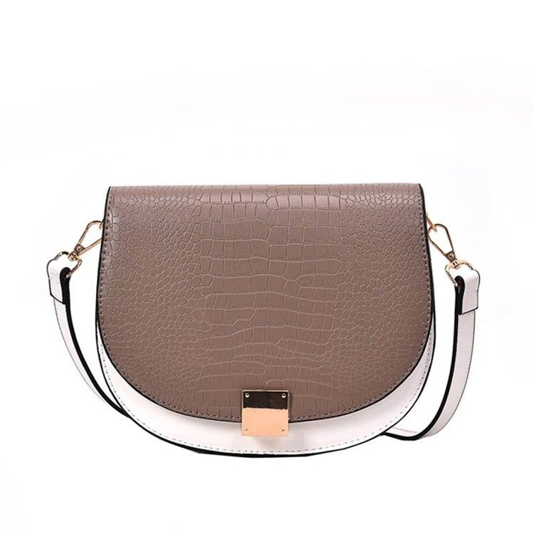 Saco Crossbody De Dois Tons Com Selim Pu