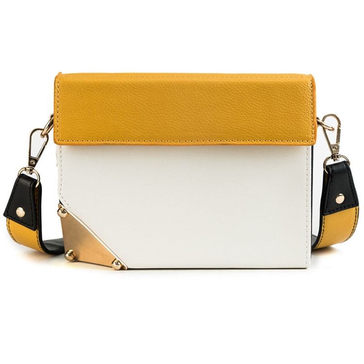 Saco Crossbody Médio De Rebite Em Bloco De Cores