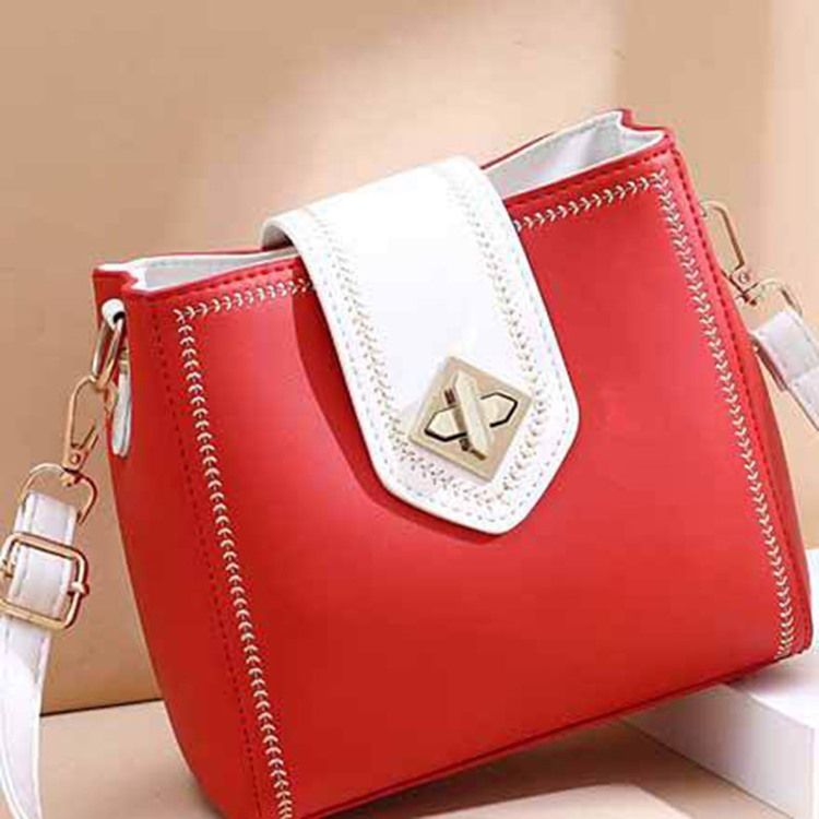 Sacos Crossbody Casuais Retangulares De Fio Simples De Pu