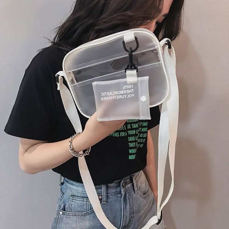 Sacos Crossbody Com Aba De Fio Liso De Pvc