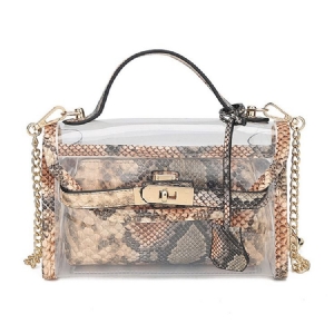 Sacos Crossbody Pvc Corrente Animal