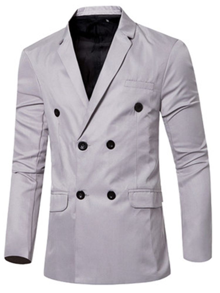 Blazer Casual Masculino Com Peito Duplo