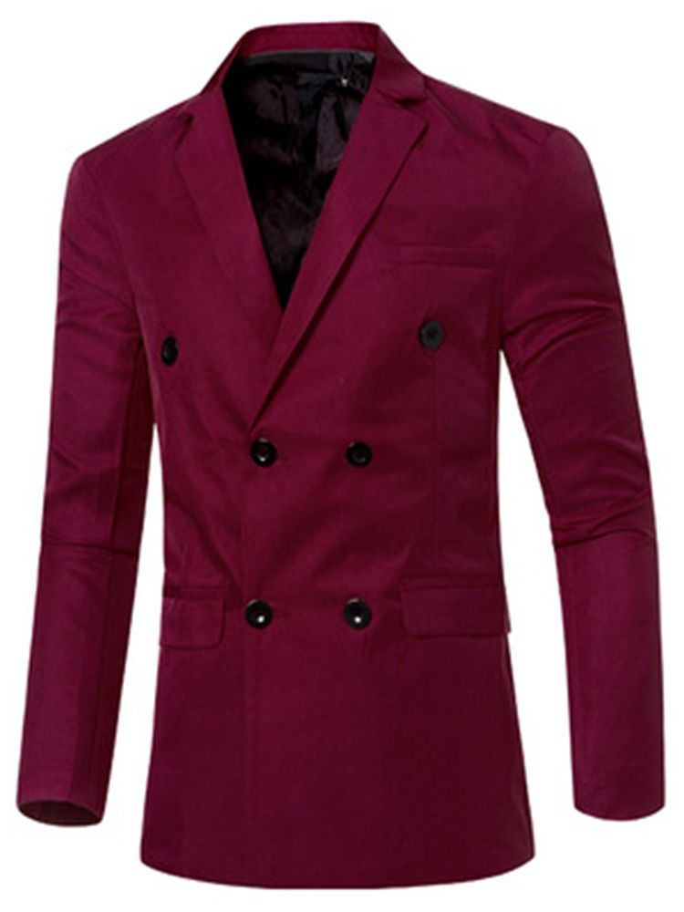 Blazer Casual Masculino Com Peito Duplo