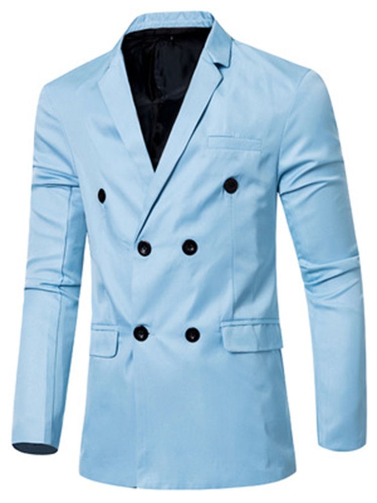 Blazer Casual Masculino Com Peito Duplo