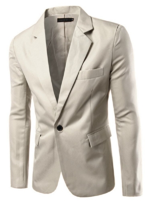 Blazer Casual Masculino Multi-cor Entalhado Lapela Fino