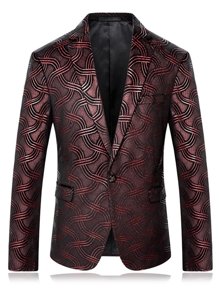 Blazer Masculino Slim Com Impressão De Um Botão Vogue