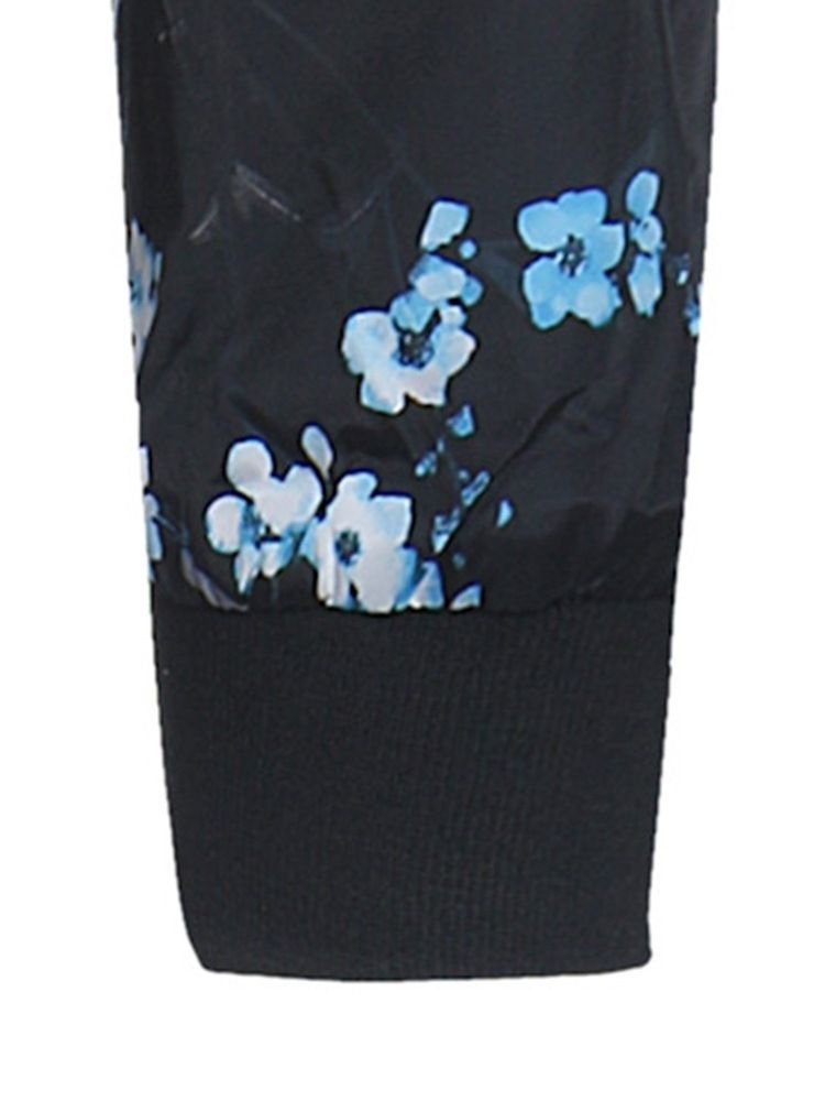 Estampa Floral Estampa Gola Masculina Jaqueta Primavera