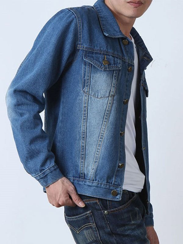 Jaqueta Jeans Casual Masculina