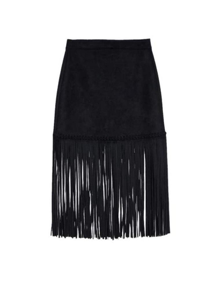 Saia Feminina Tassel Simples Para Escritório