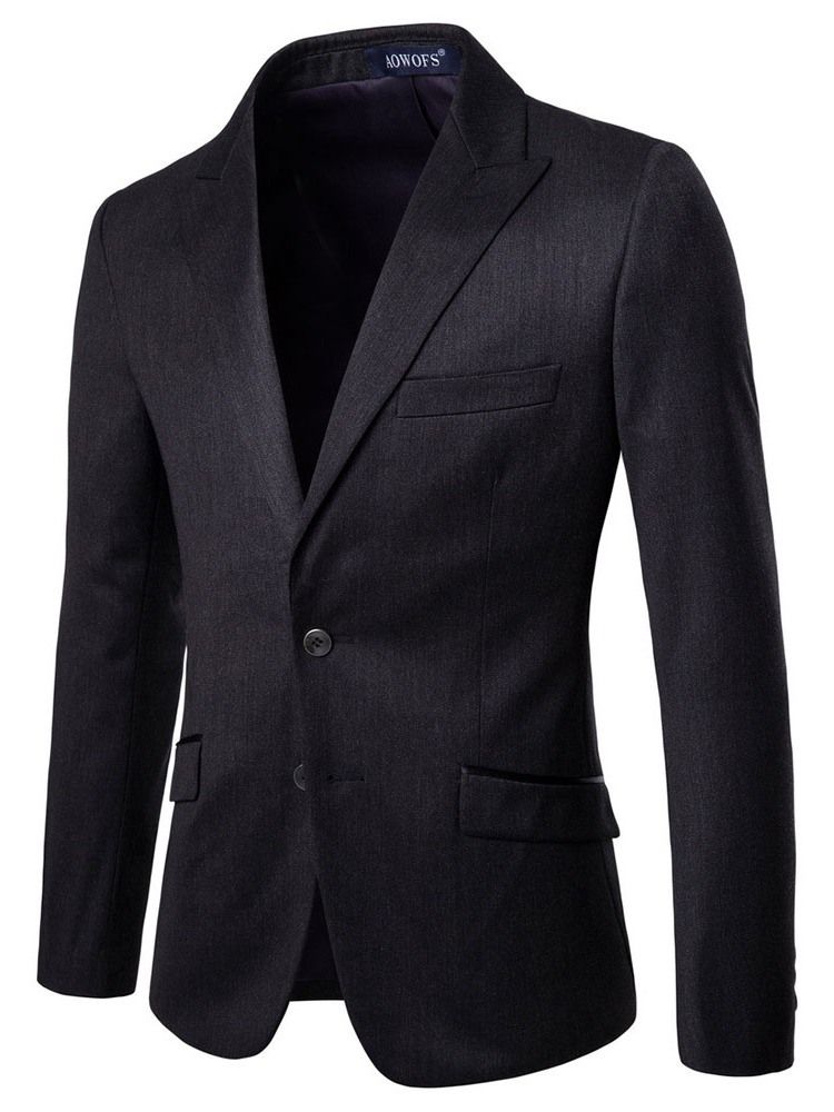 Blazer Liso De Peito Único Masculino 2 Peças Terno Terno