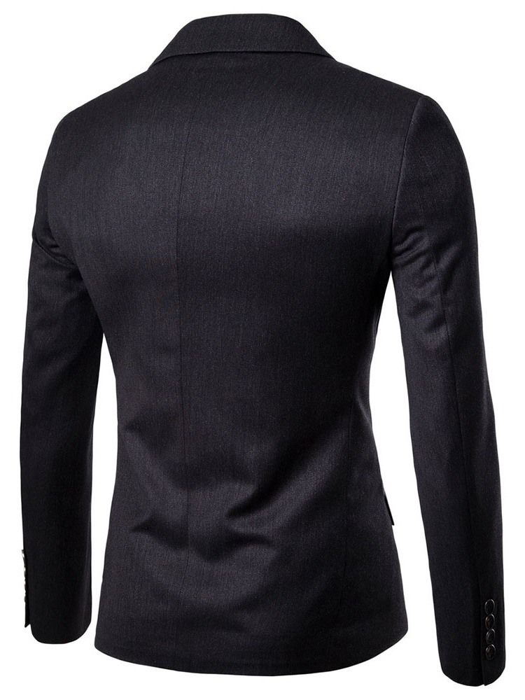 Blazer Liso De Peito Único Masculino 2 Peças Terno Terno