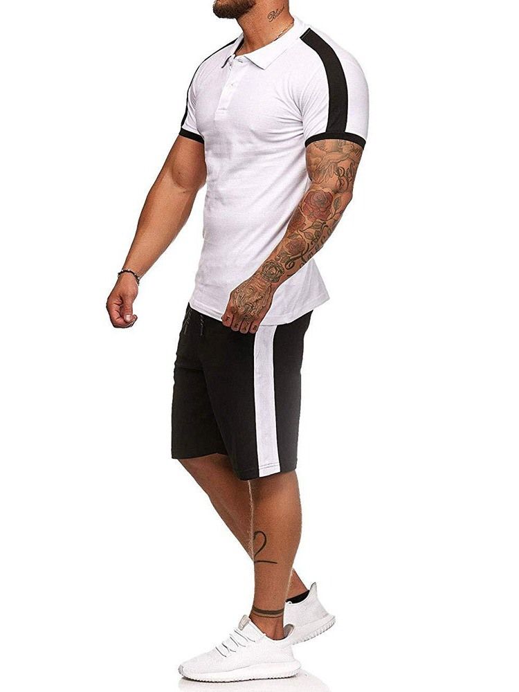 Bloco De Cores De Botões Roupa Masculina Casual