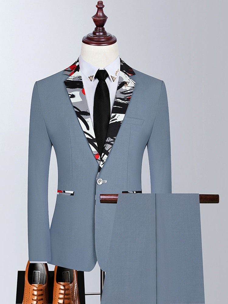 Terno Formal De Blazer Masculino Com Um Botão