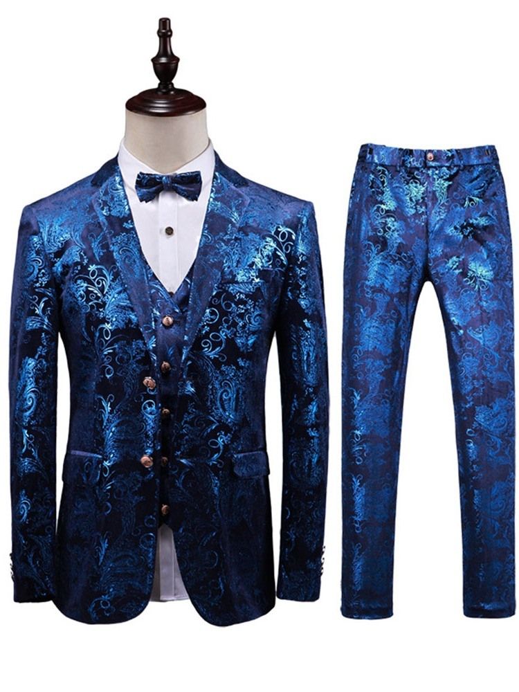 Terno Masculino Formal De Peito Único Floral