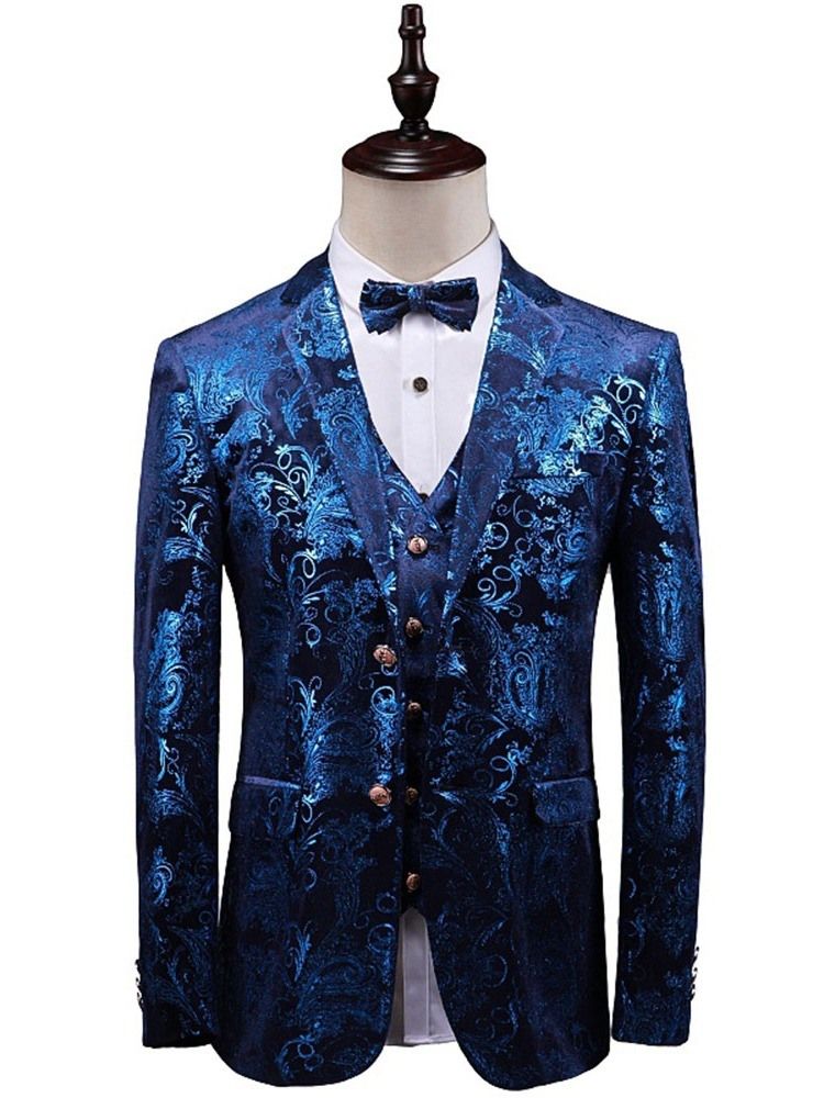 Terno Masculino Formal De Peito Único Floral