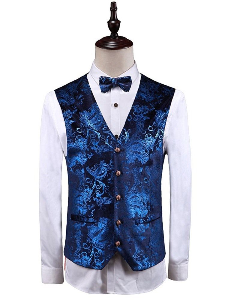 Terno Masculino Formal De Peito Único Floral