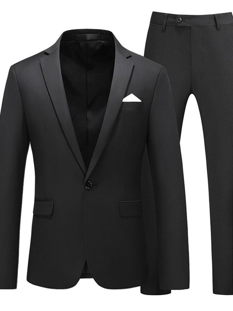 Terno Masculino Simples Blazer De Um Botão