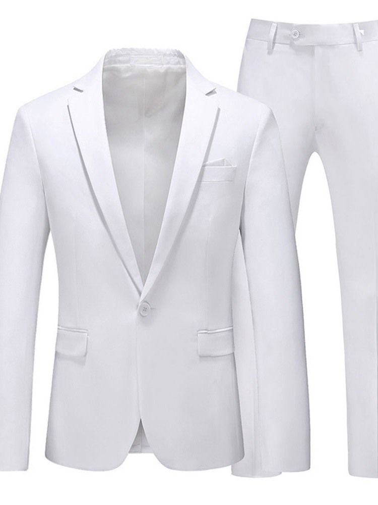 Terno Masculino Simples Blazer De Um Botão