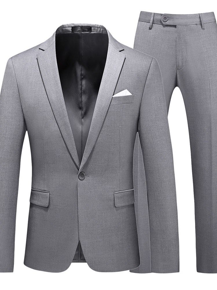 Terno Masculino Simples Blazer De Um Botão