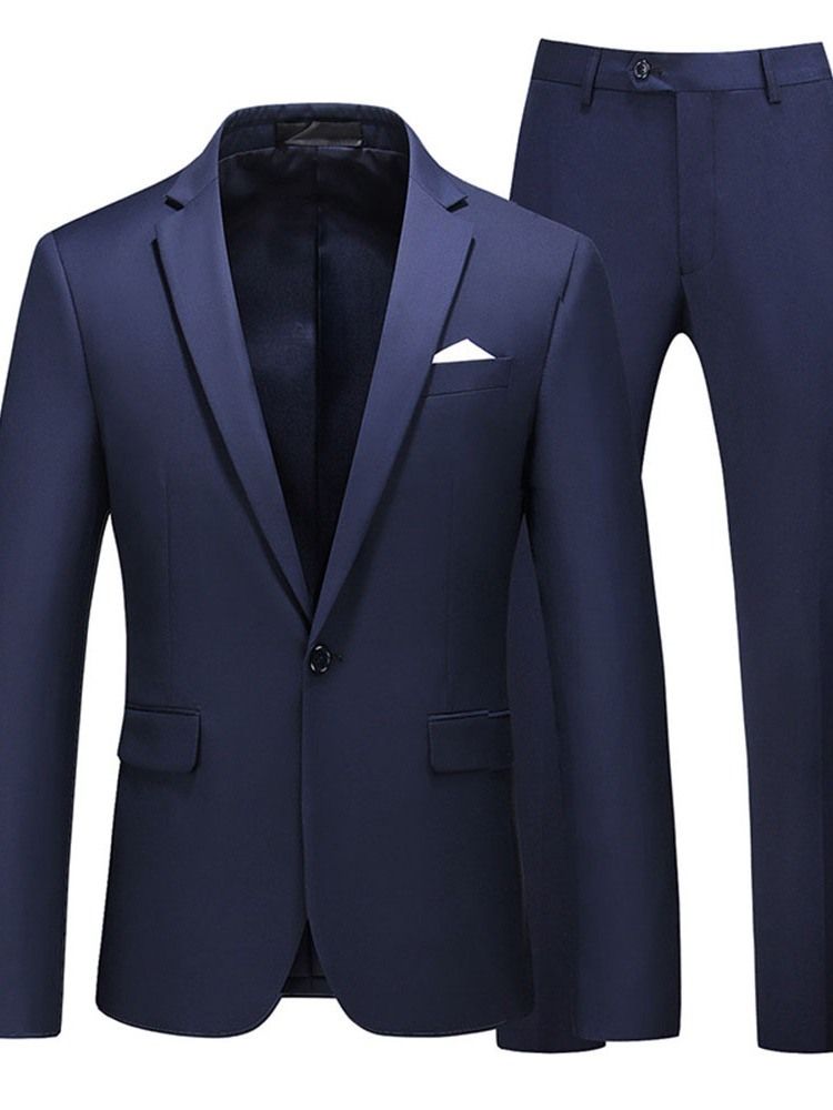 Terno Masculino Simples Blazer De Um Botão