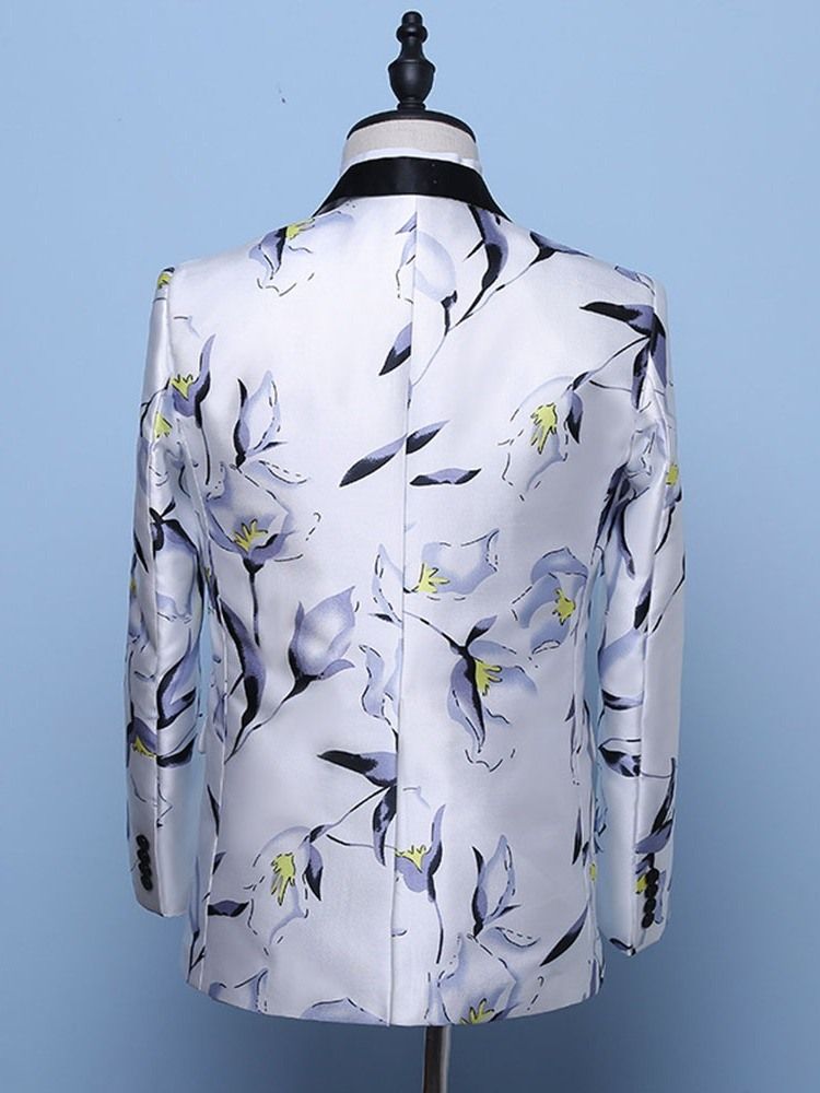 Terno Vestido Floral De Moda Masculina De Um Botão