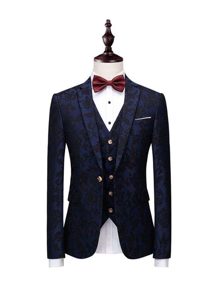 Terno Vestido Masculino De Blazer Com Botão Da Moda